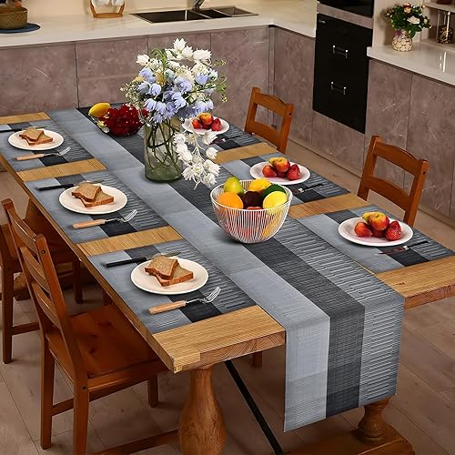 Miniatura 2 de Aofmee Juego de 4 manteles individuales resistentes al calor, manteles individuales lavables y duraderos de PVC, manteles individuales de vinilo