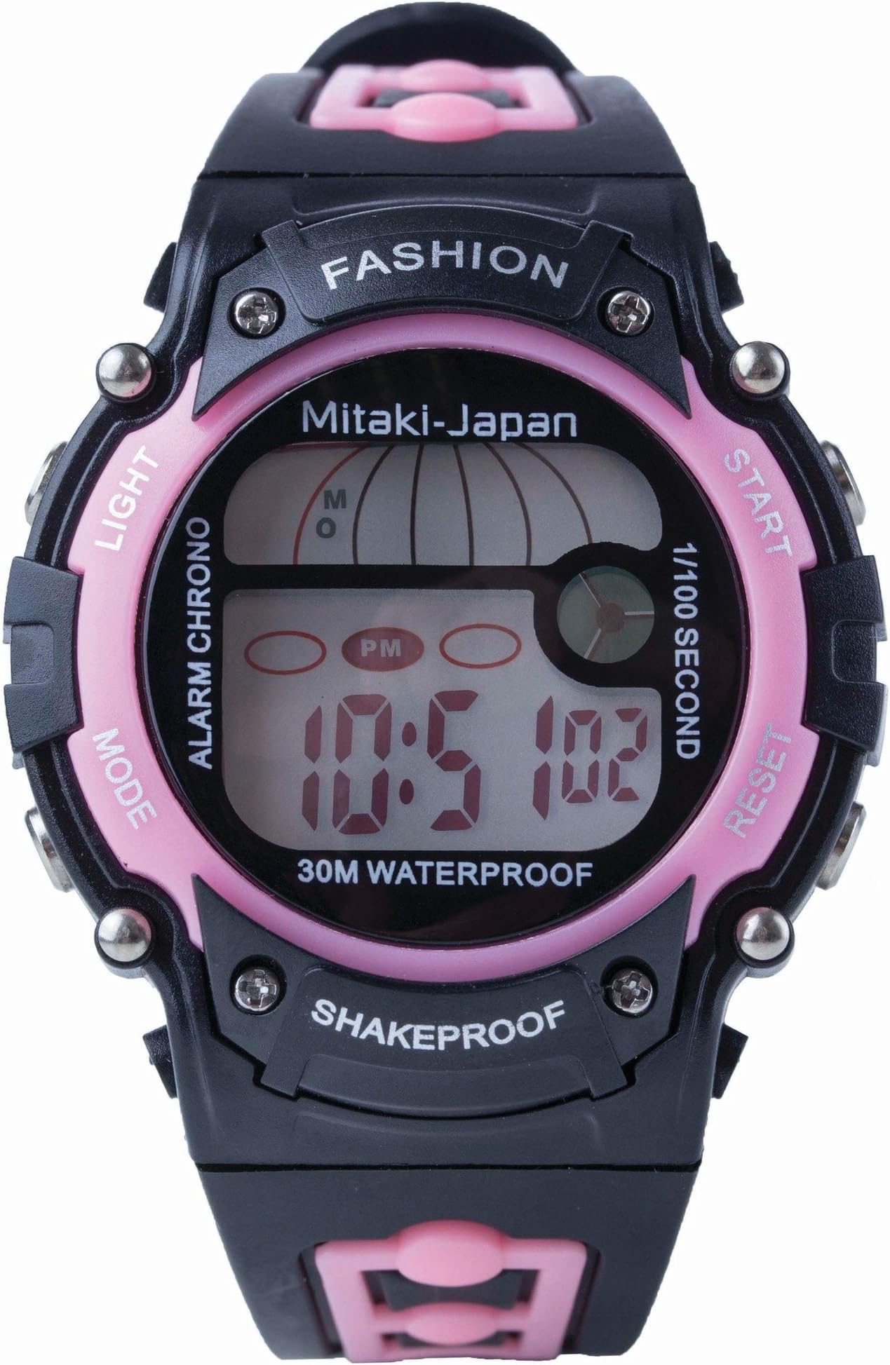 Mitaki-Japan Ladies' Digital Sport Watch - Features Include Waterproof, Stopwatch, and Alarm
