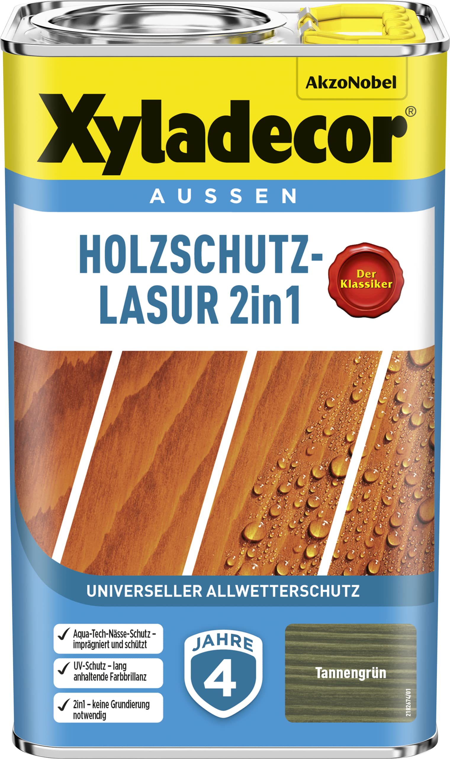 Xyladecor Wood Protection Stain, Fir Green, 2.5 L