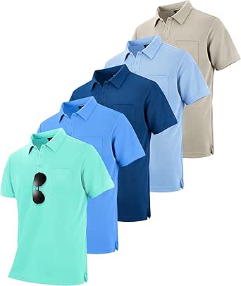 Paquete De 5 Camisetas Activas De Cuello Redondo De