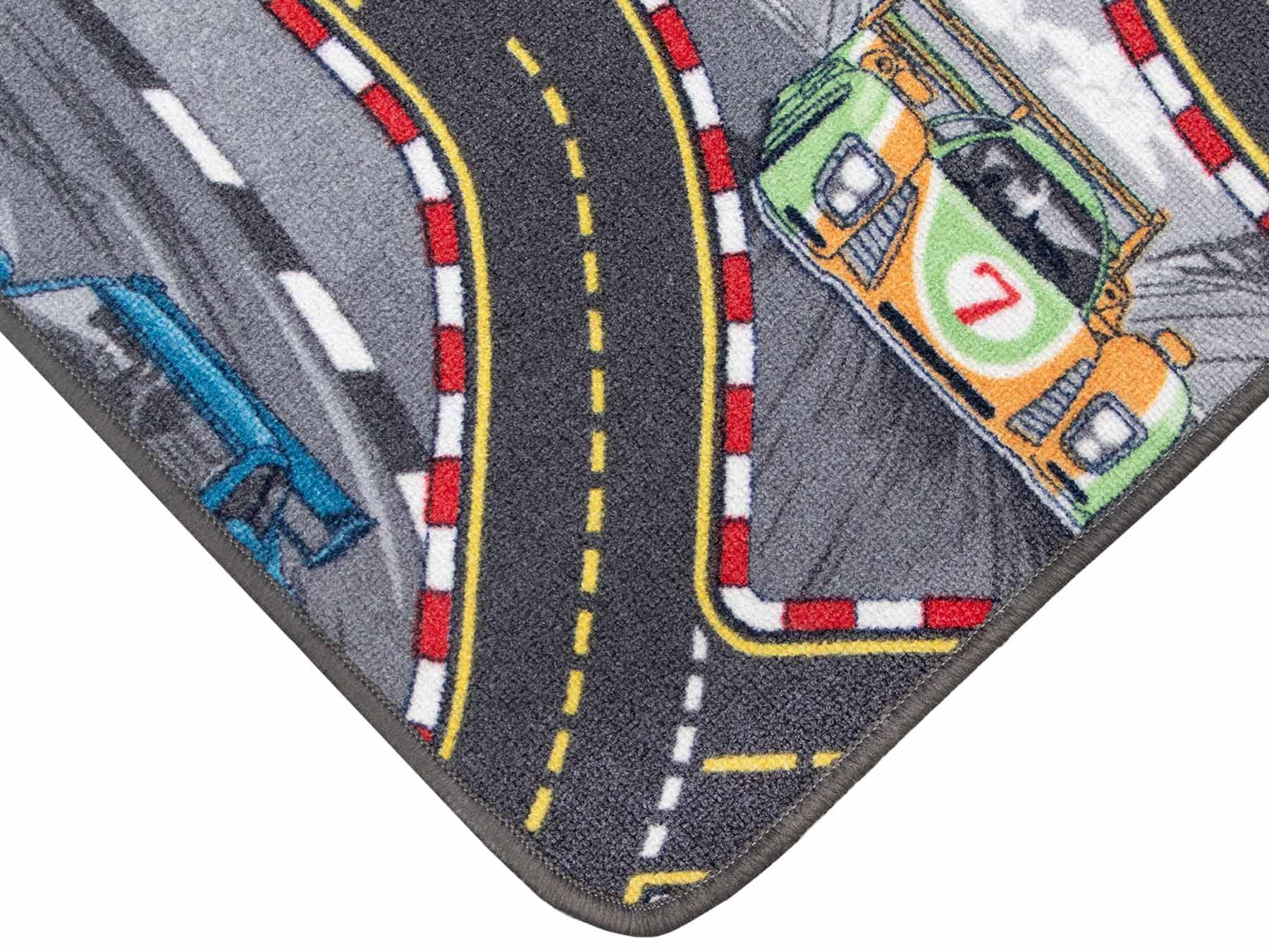 Primaflor Kinderteppich Cars 140x200 cm | Interaktiver Teppich mit Straßendesign, Made in Europe | Ideal für Jungen & Mädchen im Kinderzimmer