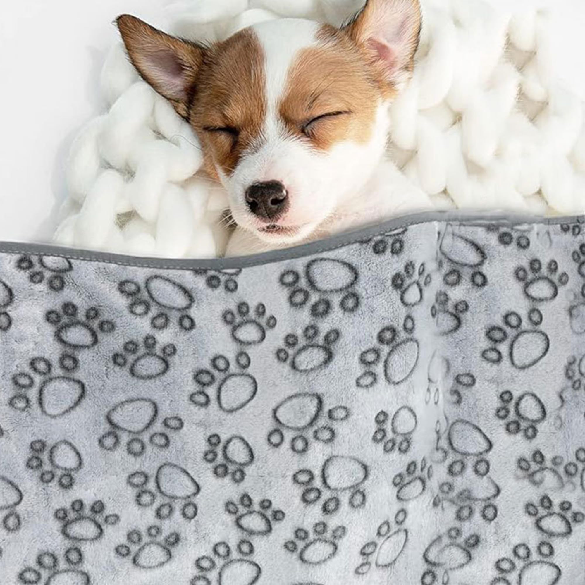 Mantas esponjosas para perros, mantas para cachorros, mantas para gatos, mantas para mascotas, mantas cálidas para dormir, antiarañazos, para cama, sofá, muebles (gris, 2 unidades, 200 x 160