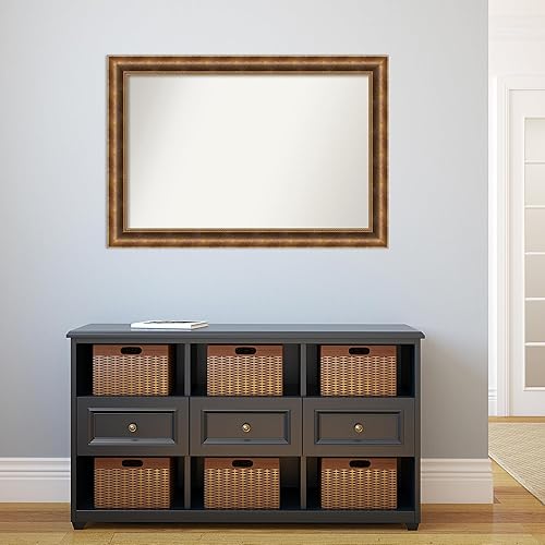 Miniatura 5 de Amanti Art Espejo personalizado, espejo de baño de bronce Manhattan, espejo de pared o espejo de tocador de baño sobre fregadero (28.5 x 41.5