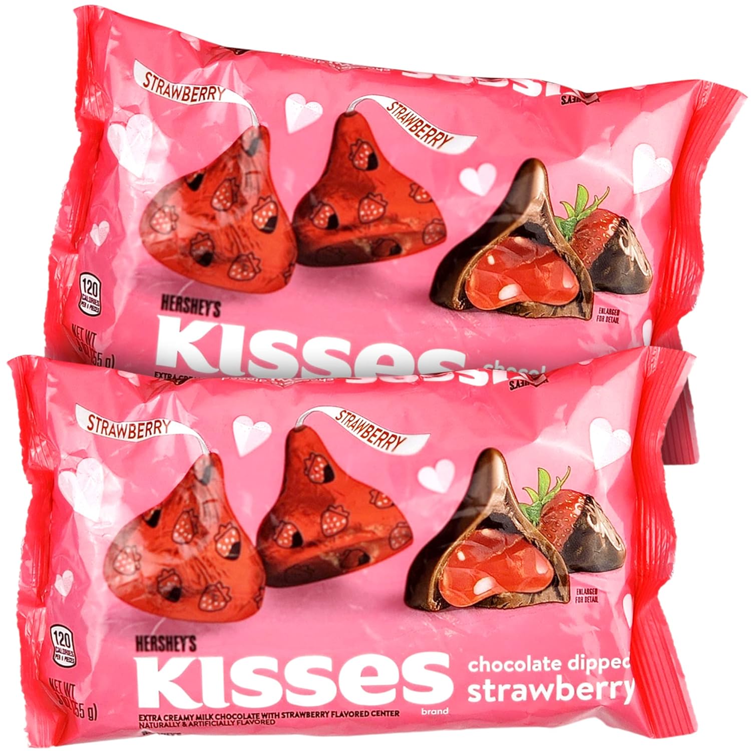 Hershey's Kisses Chocolate Dipped Strawberry Caramelos para el día de