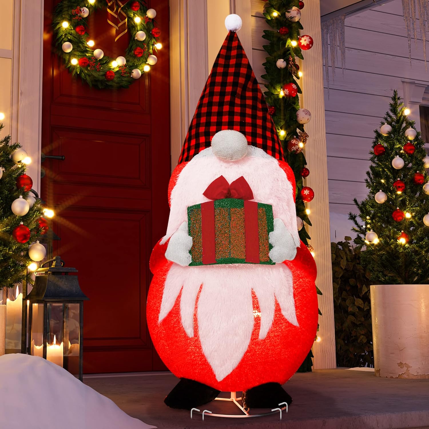 Outdoor Christmas Lighted Decorations, 3FT Collapsible