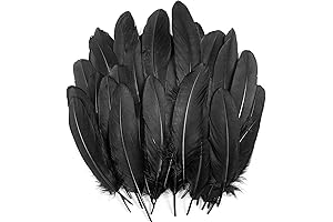 UNEEDE 120Pcs 6-8 Inch Black Feathers: The Enchanting Touch for Bewitching Creations