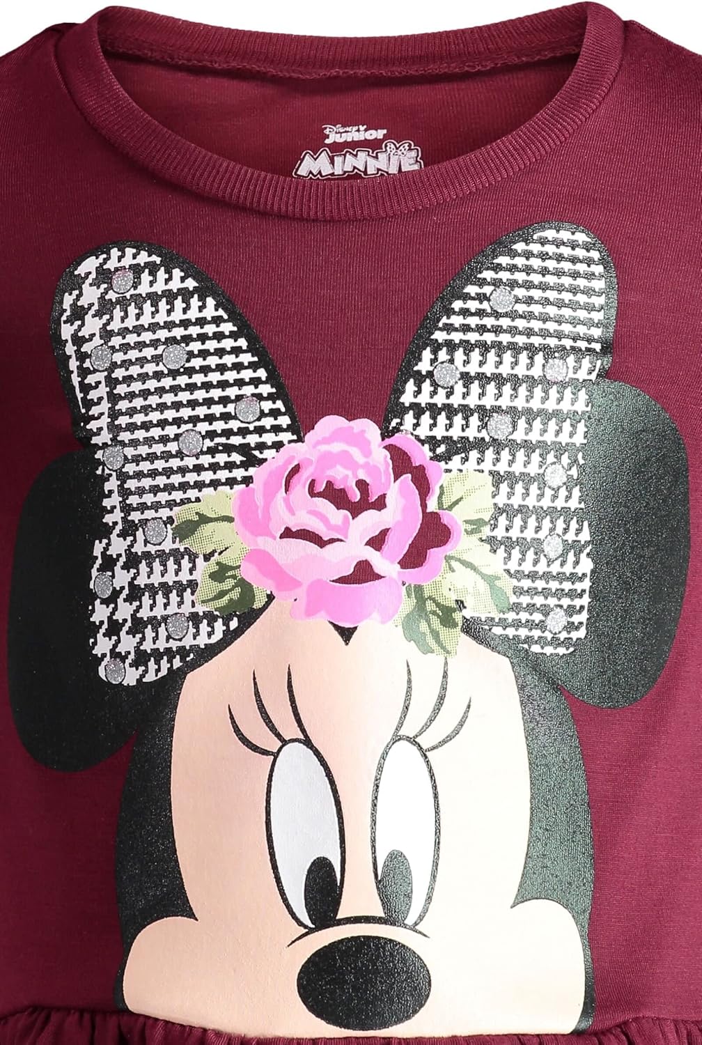 Disney Minnie Mouse Girls Peplum T-Shirt and Leggings Outfit Set Toddler to Big Kid Sizes (2T - 14-16) - Image 6