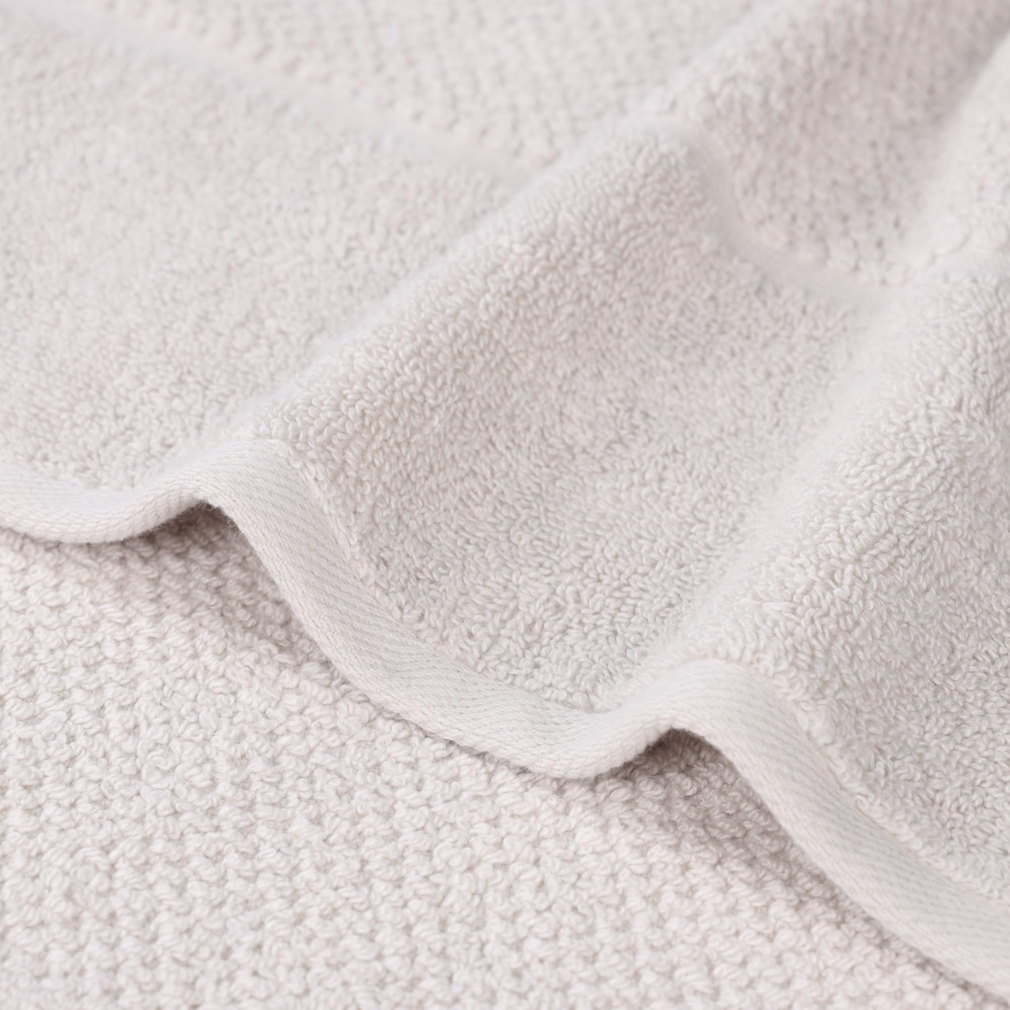 Superior Mile Smart Twist - Toallas pequeñas de algodón de peso medio, para cocina, baño, ducha, spa, felpa, secado rápido, esenciales ultrasuaves, detalle de borde, toallas faciales, juego de 12,