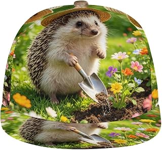 Cute Hedgehog Baseball Cap Dad Hat Snapback Cap | Baseball Hat for Men Women, Lightweight Adjustable Outdoor Cap for Hiking Travel Walking Camping and Outdoor Activities