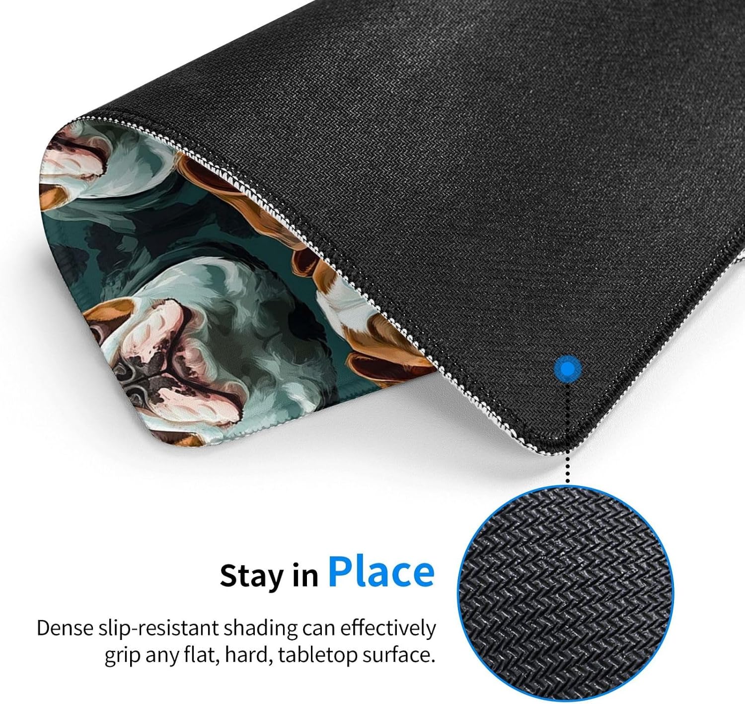 Mousepad Funny English Bulldog Mouses Mat for Wireless Mouses Computer Keyboard Mat with Non-Slip Rubber Gaming Desk Pad Square Desk Mat for Office Laptop image 3