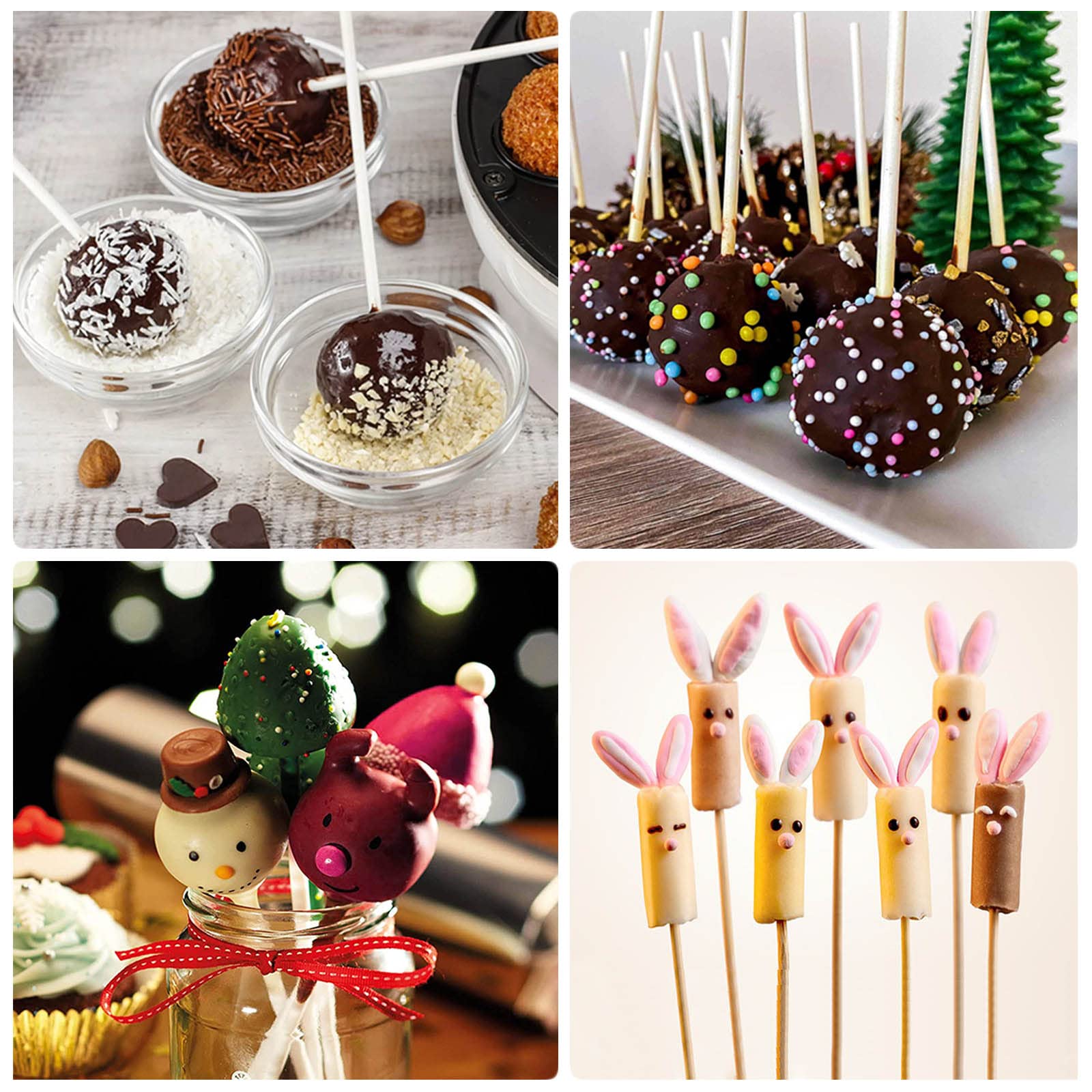 Palitos Lollipop 15 cm Cake Pop - Palos para Repostería, Pasteles y Chocolates