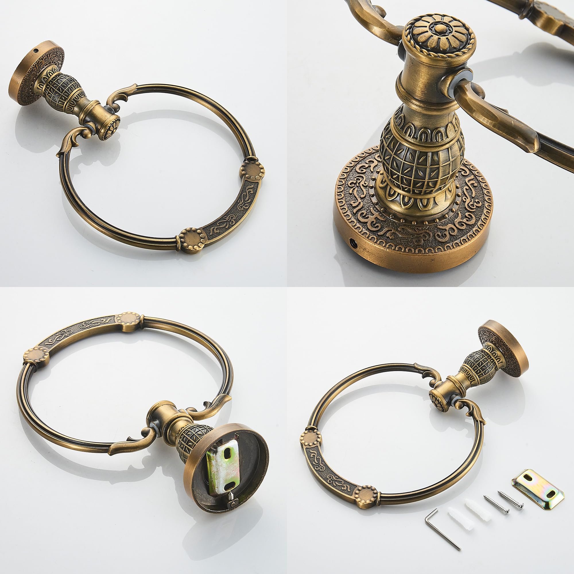 Toallero de estilo vintage antiguo retro para colgar en la pared, accesorios de baño