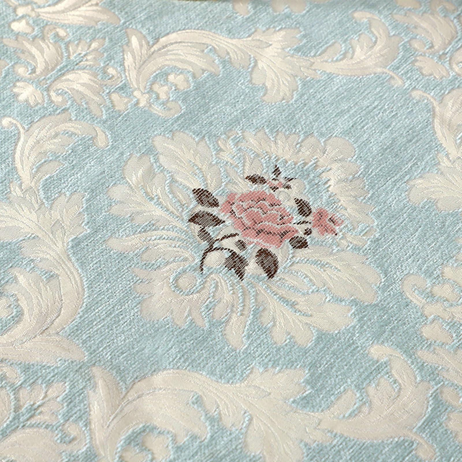 Tischdecke Blau 150x220 cm, Blume Jacquard Polyester