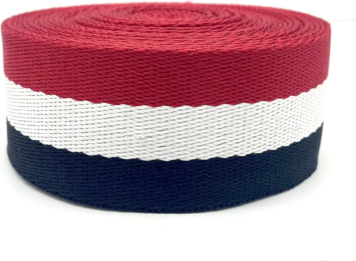 Stripe Webbing Ribbon 1 1/2 inch (38mm) Polyester-Cotton Blend Strap Replacement 5 Yards ZE89