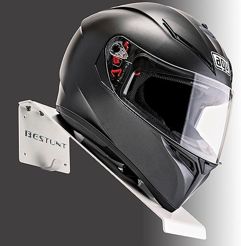 Helmablage Helmhalterung Para Motorrad Halter Regal Rack Fixierung Fixierung Berg an der Wand Blanco