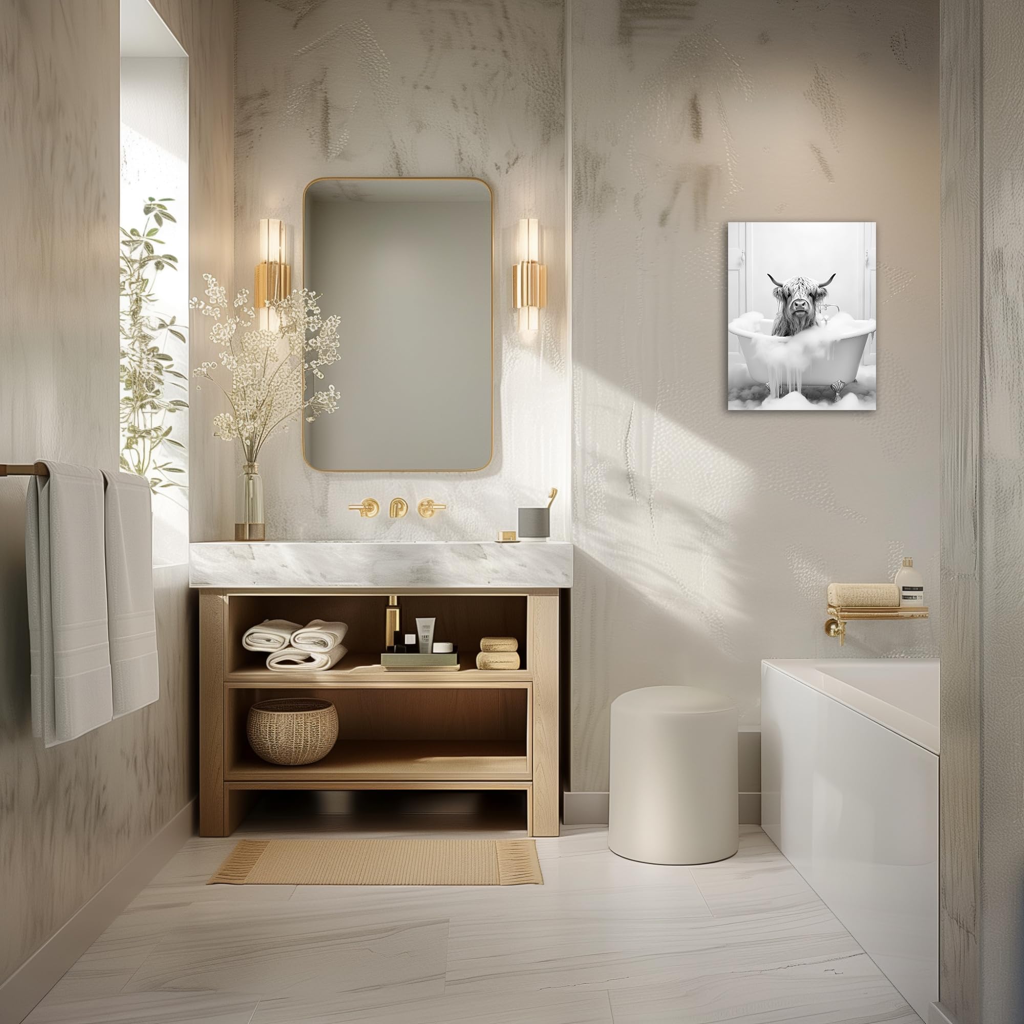 Statuetta Da Bagno Umoristica Procione Sul Water Che Legge Un Libro - Decorazione In Ceramica Per Bagno E Casa, 5 Pollici