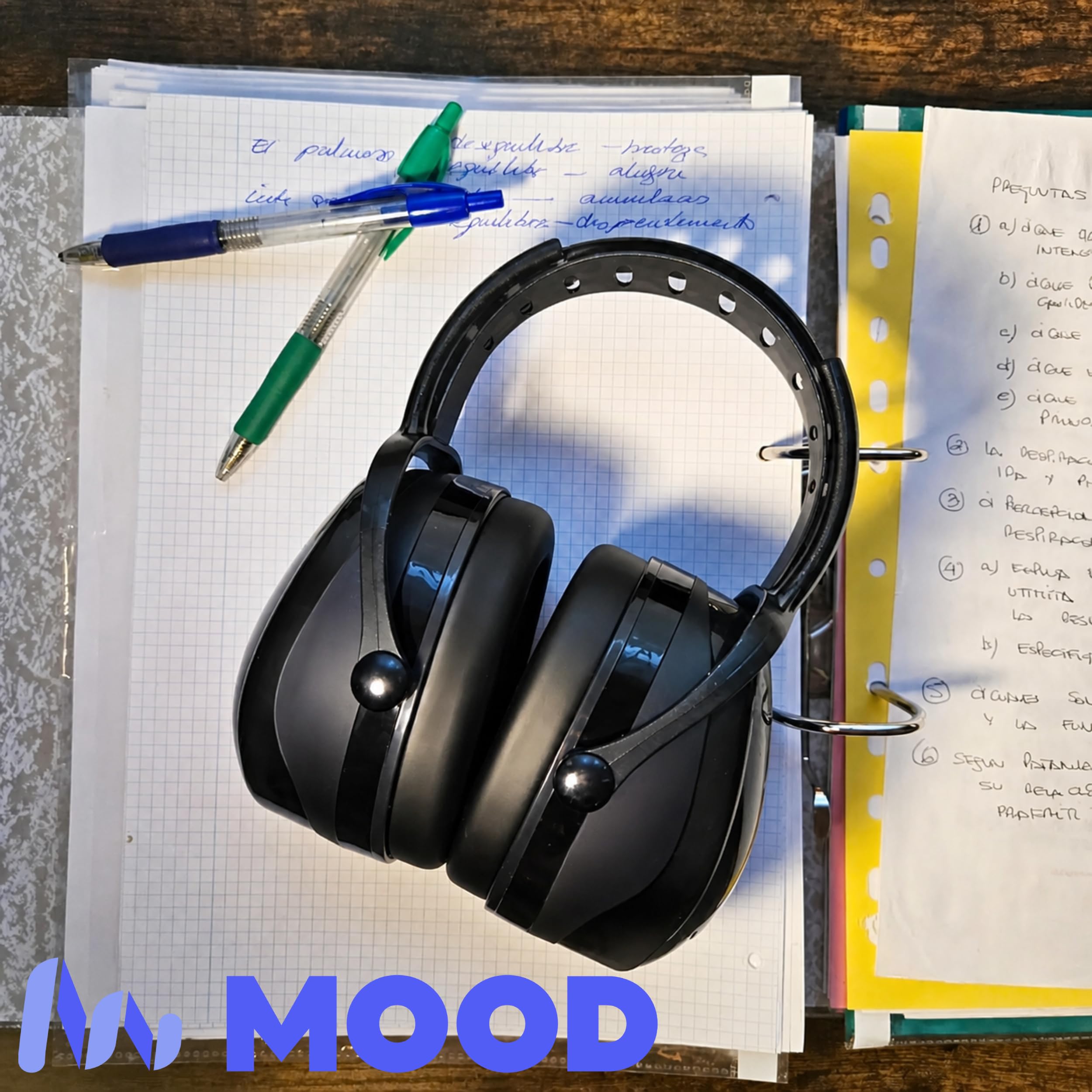MOOD Cascos antiruido adultos: Reducción del ruido de 33 dB (SNR) - Cascos aislantes del ruido para estudiar, construcción, tiro deportivo - Marca española certificada - Relax Purple