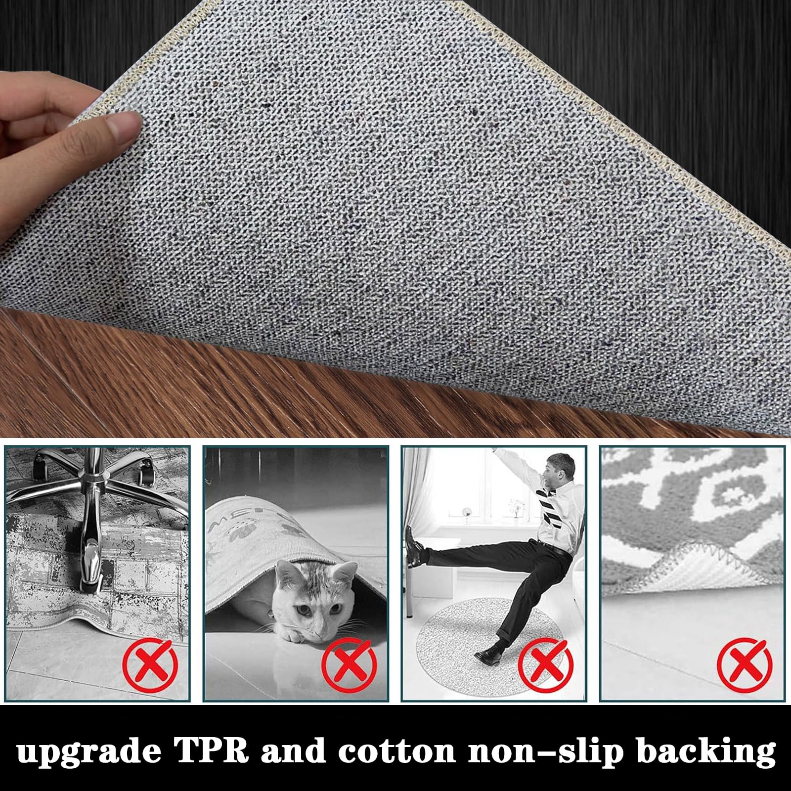 JaevKwzy Office Chair Mats for Hardwood Floors Gaming Chair Mat for Office Carpet Chair Mats Non Slip Floor Protector Mat for Chairs Desk Chairmats Office Floor Protector mat 140 x 180 cm - Image 6