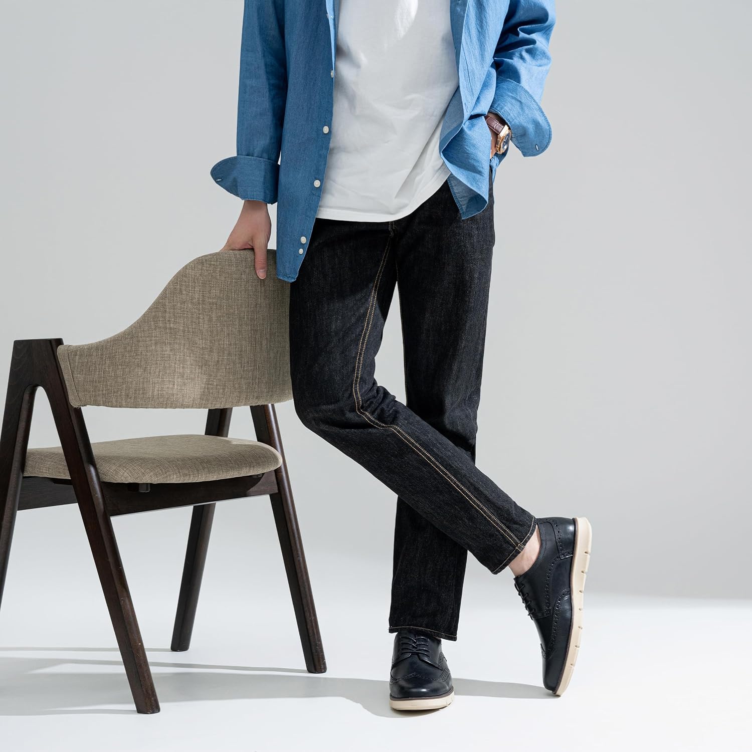 Jousen Mens Casual Shoes Simple Comfortable Casual Dress Shoes for Men - Image 7