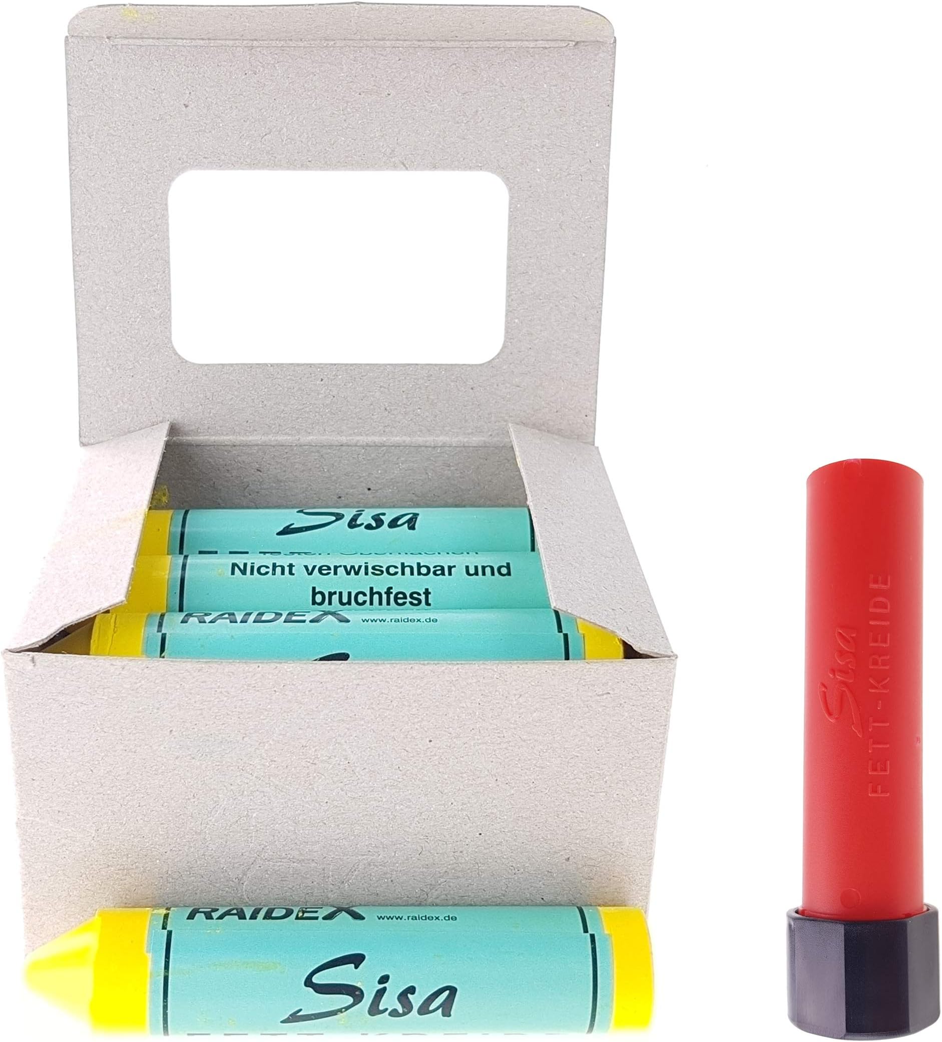 12 Sisa Fettkreide gelb inklusive gratis Kreidehalter