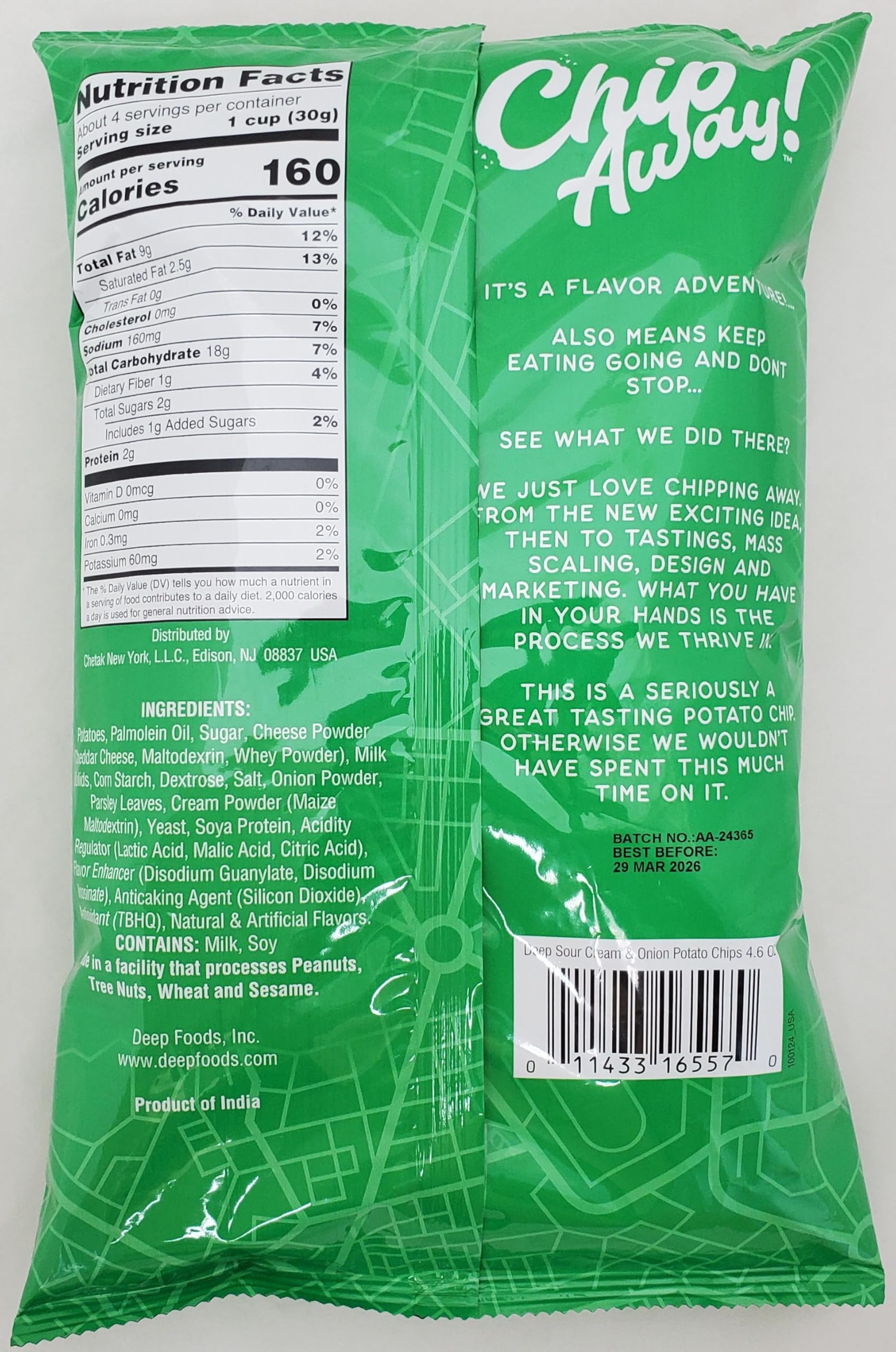 Chip AwaySour Cream Onion4 6Oz — view 2