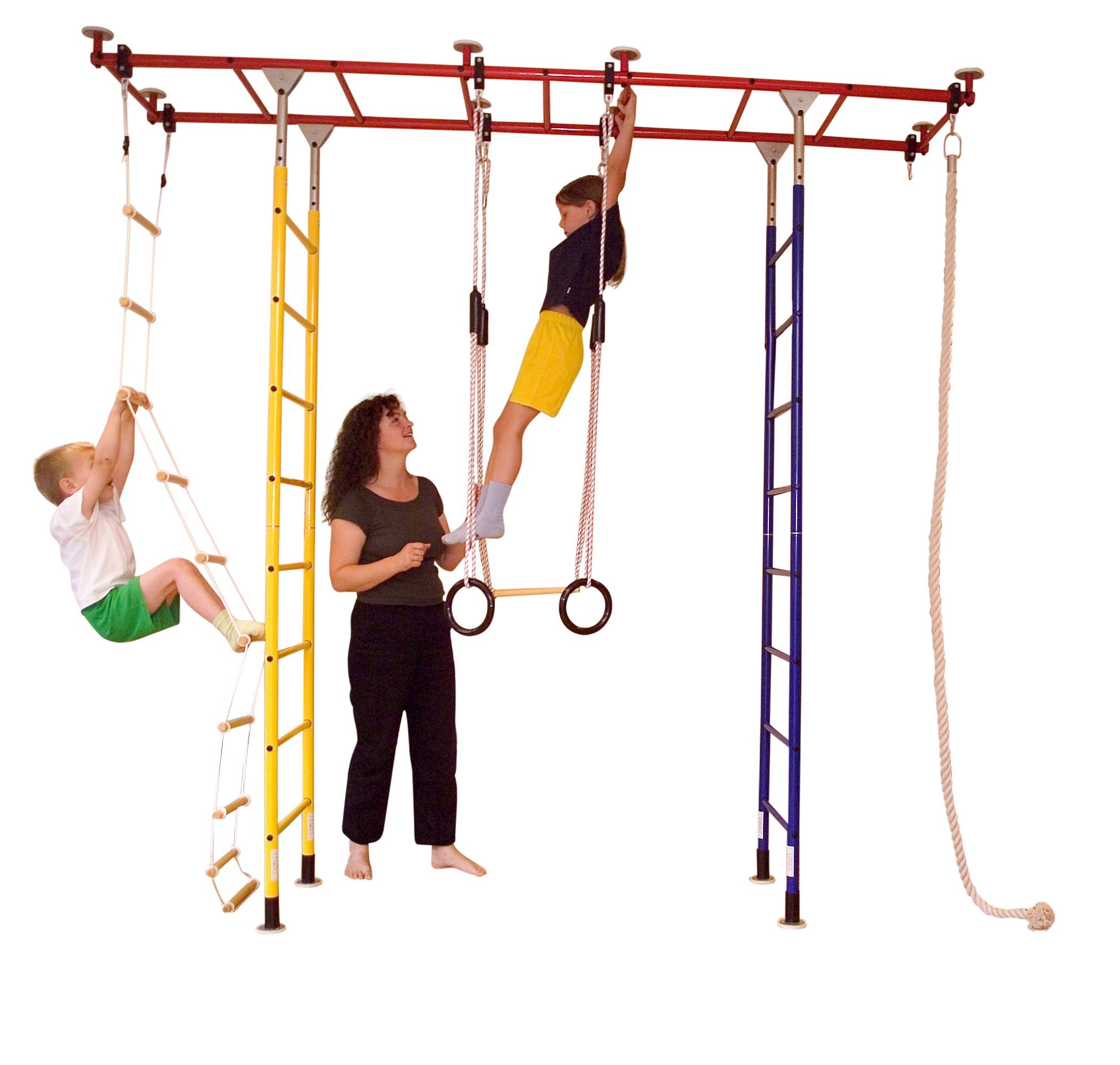 das Original - Brücke Standard - Indoor Klettergerüst für Kinder. Sportgerät & Sprossenwand für Kinderzimmer - Spielturm Turnwand Kletterwand in DREI Größen