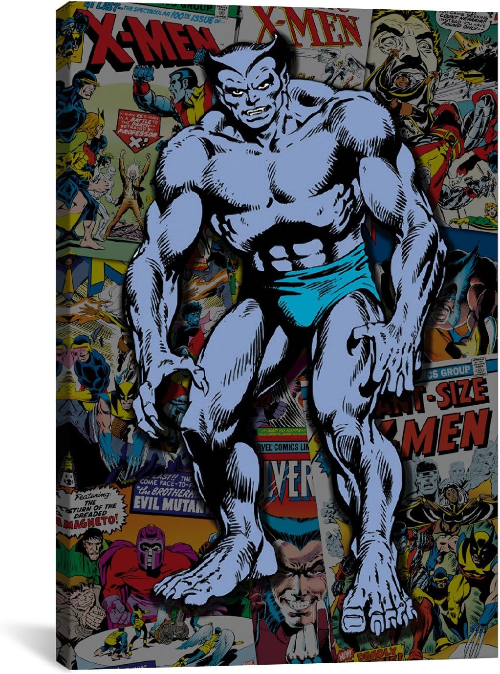 iCanvasART Marvel Comic Book XMen Beast Covers Collage by Marvel Comics Canvas Art