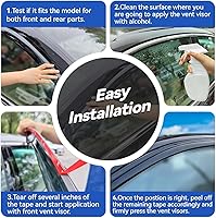 Vista 472 de Viseras de ventana in-Channel, protectores contra la lluvia para 2011-2023 Dodge Charger, visores de ventilación de ventana con deflectores