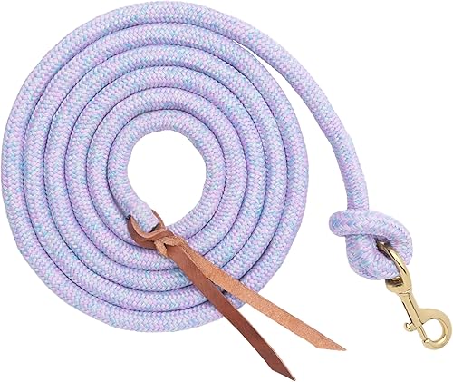 Weaver Leather Poly - Correa vaquera con broche de presión, 5/8" x 10', morado claro/azul claro/verde claro