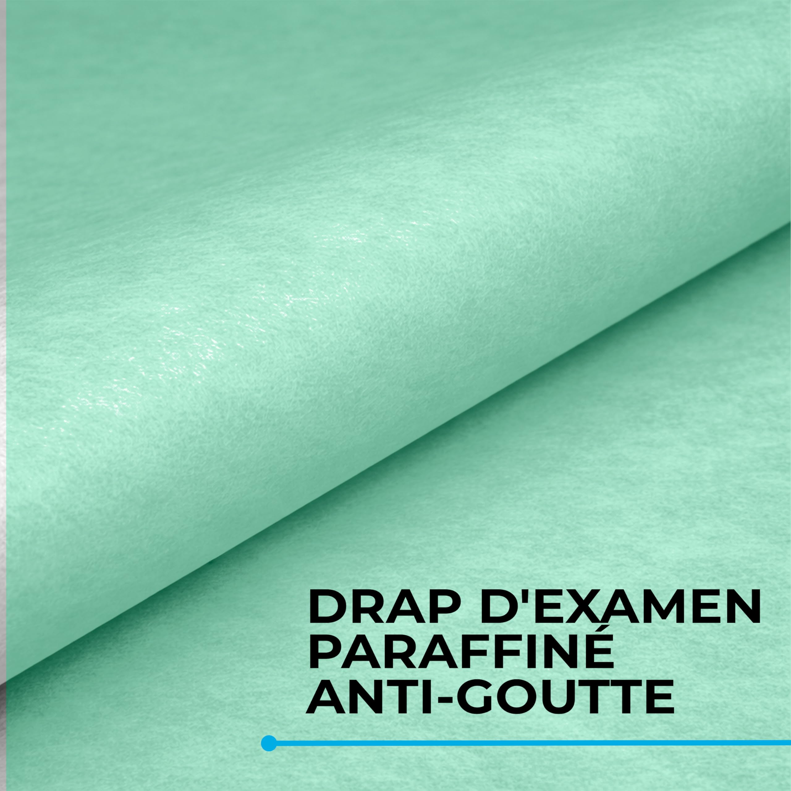 Drap Examen Medicaux à la Paraffine - 4 Rouleaux Imperméables - Papier Table Massage Vert