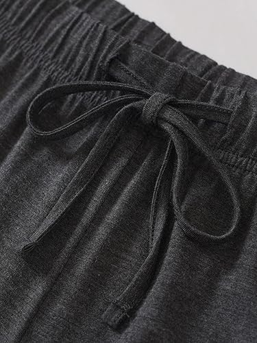 Miniatura 3 de Latuza Pantalones de pijama capri de talla grande para mujer, cómodos pantalones capri de pierna ancha