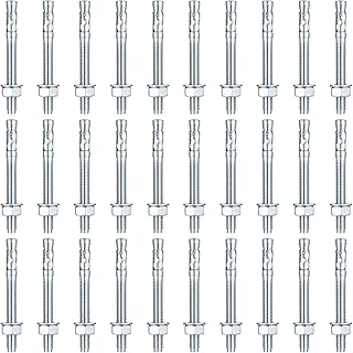 Goujon Ancrage, Goujons d'Ancrage, Boulons à Expansion, Vis d'Expansions, Boulon d'Ancrages, Cheville Beton pour Béton Pierre Fenêtres Machines Poutres (30PCS M10x100)
