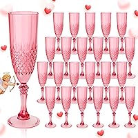 Vista 28 de Copas de champán de plástico, copas de champán a granel, copas de vino acrílicas reutilizables irrompibles para bodas, despedidas de soltero