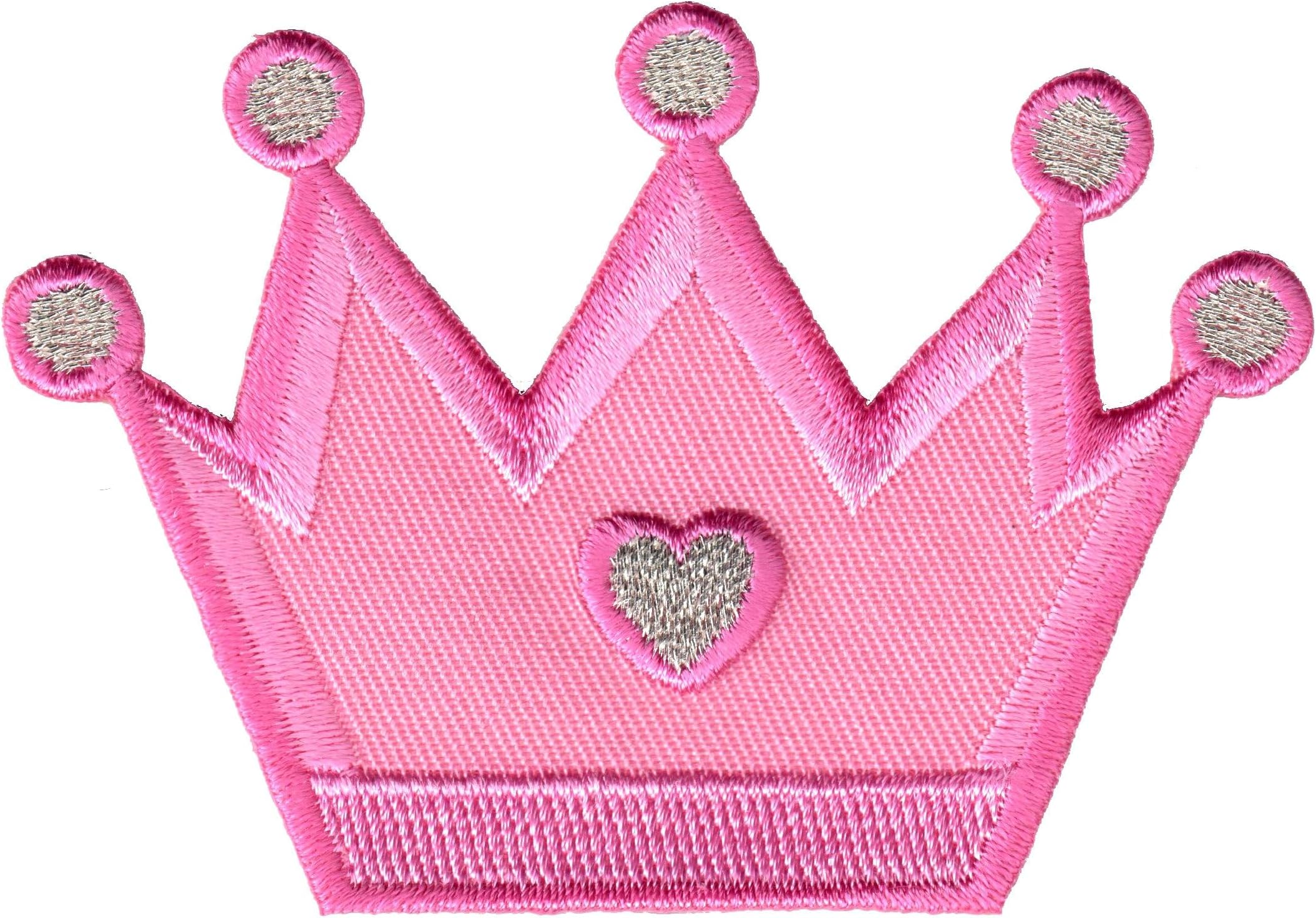 PatchMommy Princess Crown Iron-On Patch - Premium Embroidered, Washable - 2.5" x 3.5" - Durable Applique for Jackets & Backpacks
