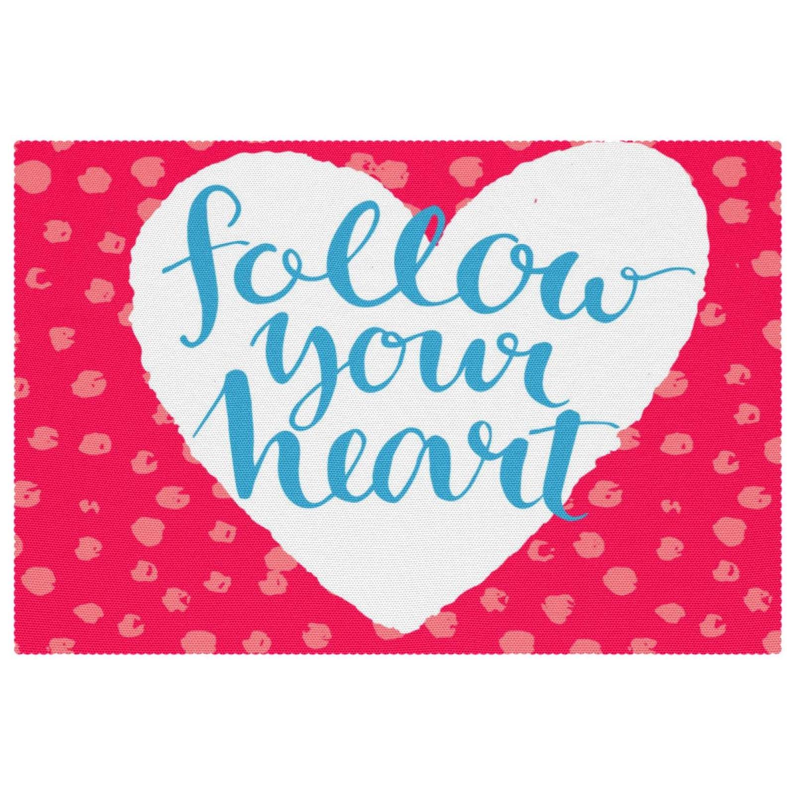 Sets de table en tissu Oxford lavables | Lot de 4 Follow Your Heart