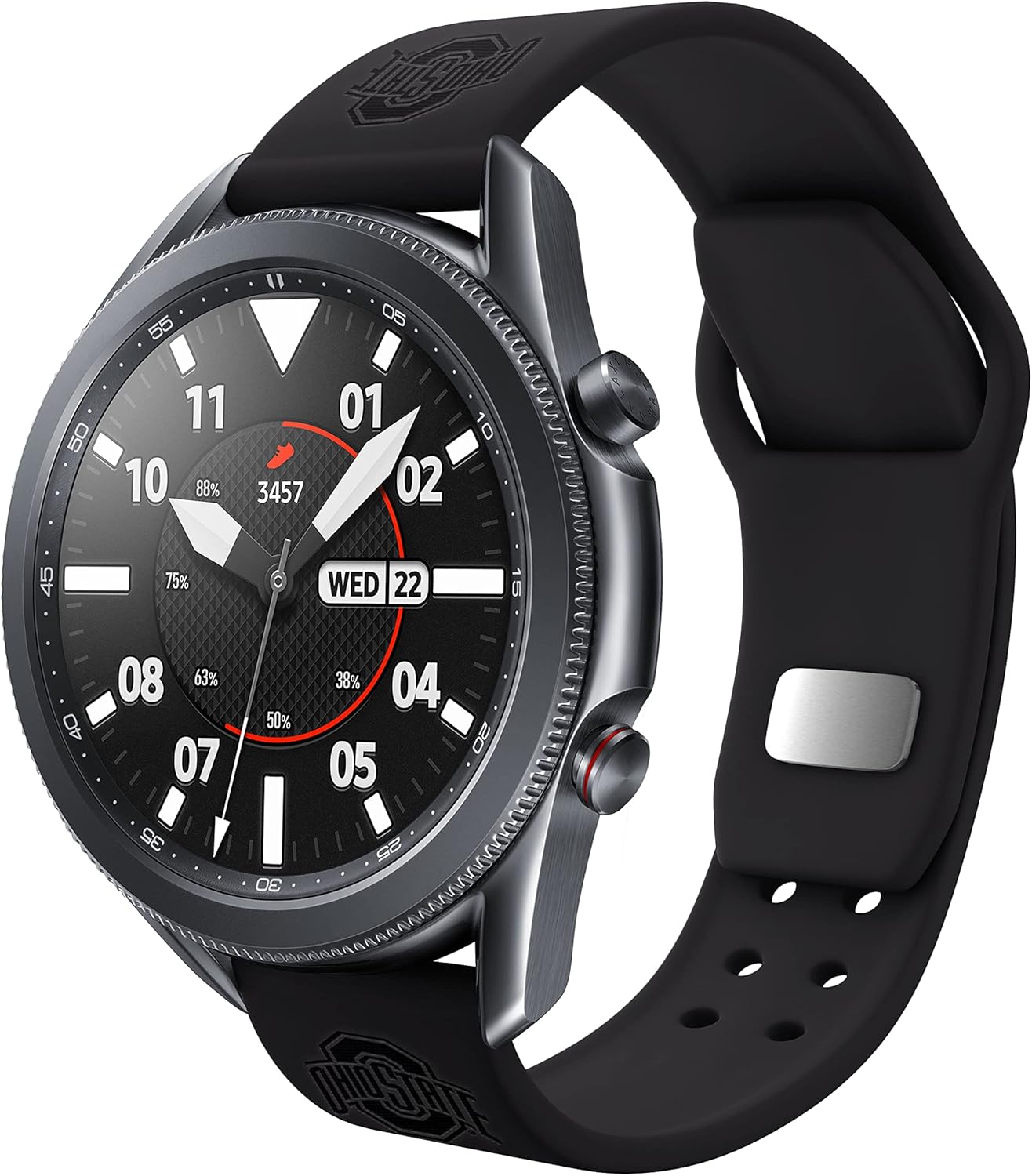 Affinity Bands Ohio State Buckeyes Engraved Silicone Sport Band Compatible with Samsung Galaxy Watch and More