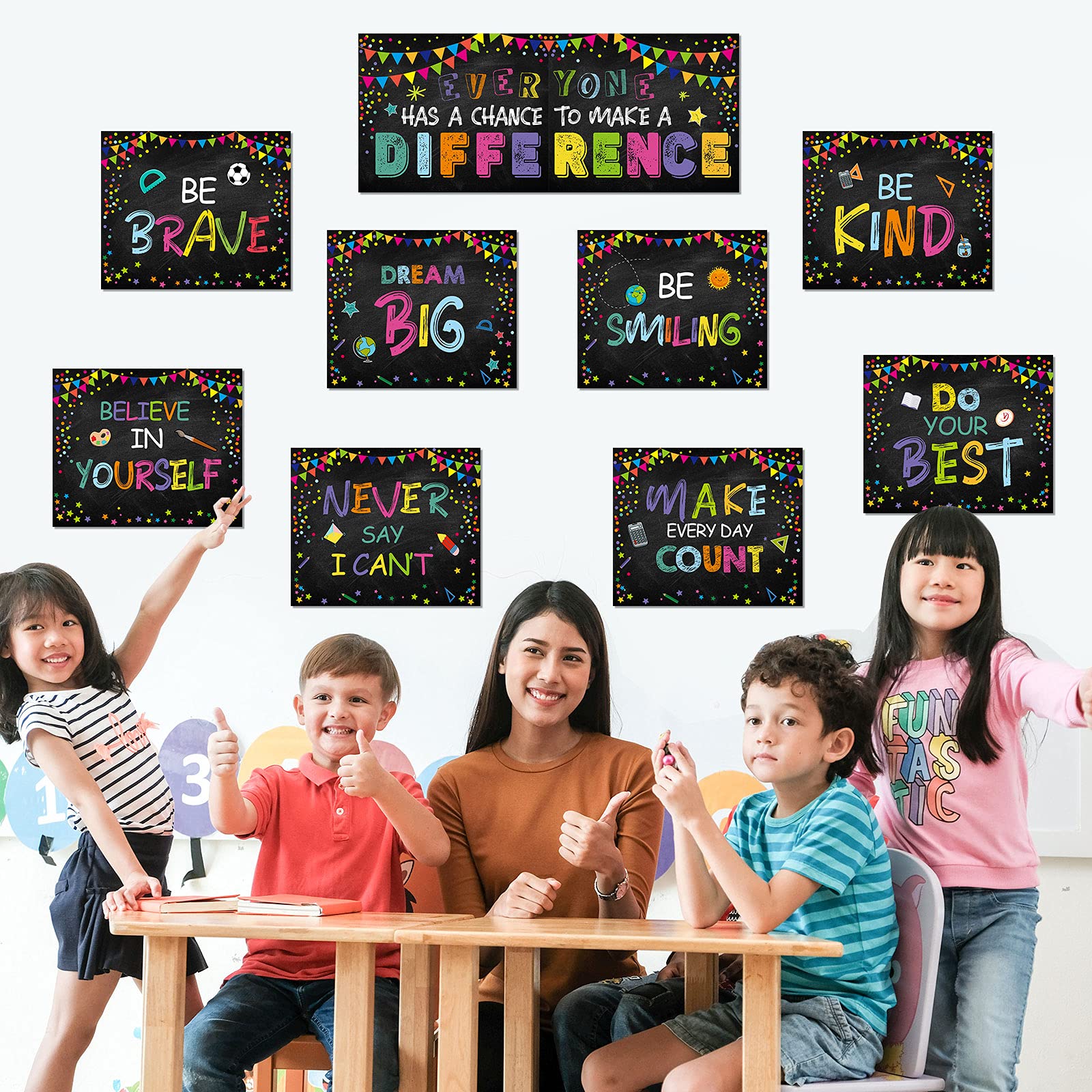 14 Pieces Classroom Decoration Inspirational Classroom Poster Growth