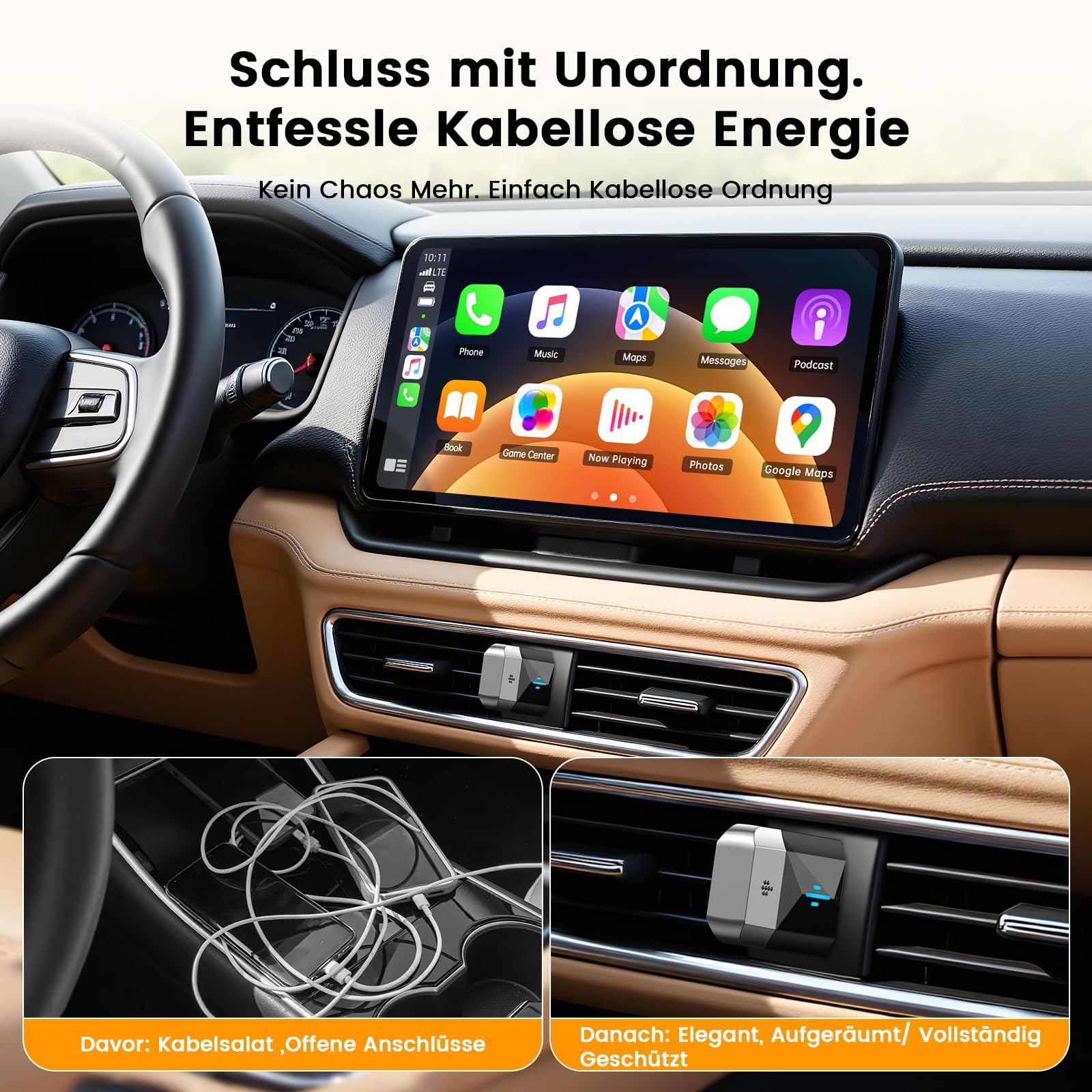 Volam Bezprzewodowy adapter CarPlay