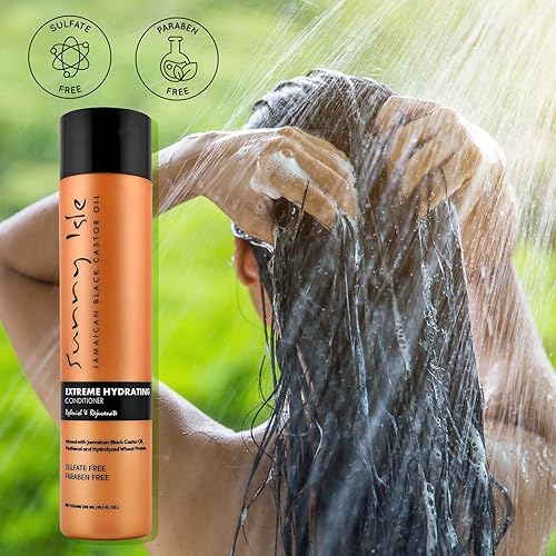 Miniatura 3 de Sunny Isle Aceite de ricino negro jamaicano acondicionador hidratante extremo 10.1 onzas líquidas