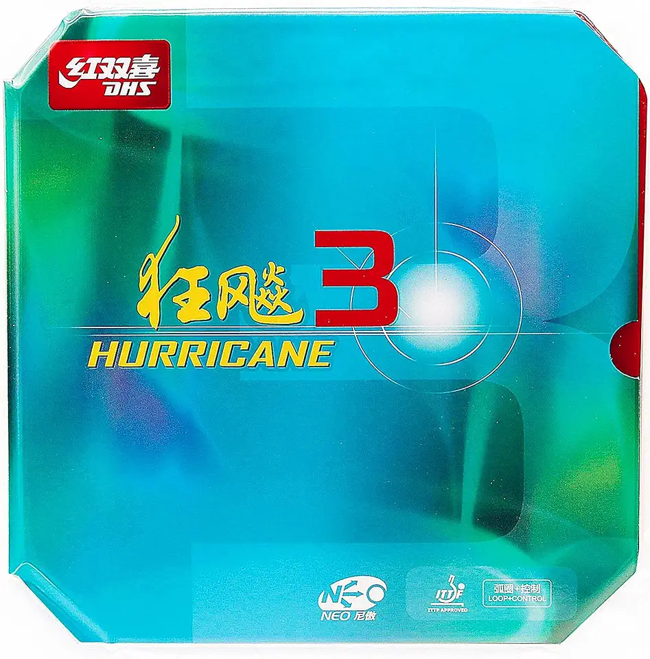 BestParts DHS Hurricane 3-NEO tênis de mesa borracha de pingue-pongue, 2,2 mm