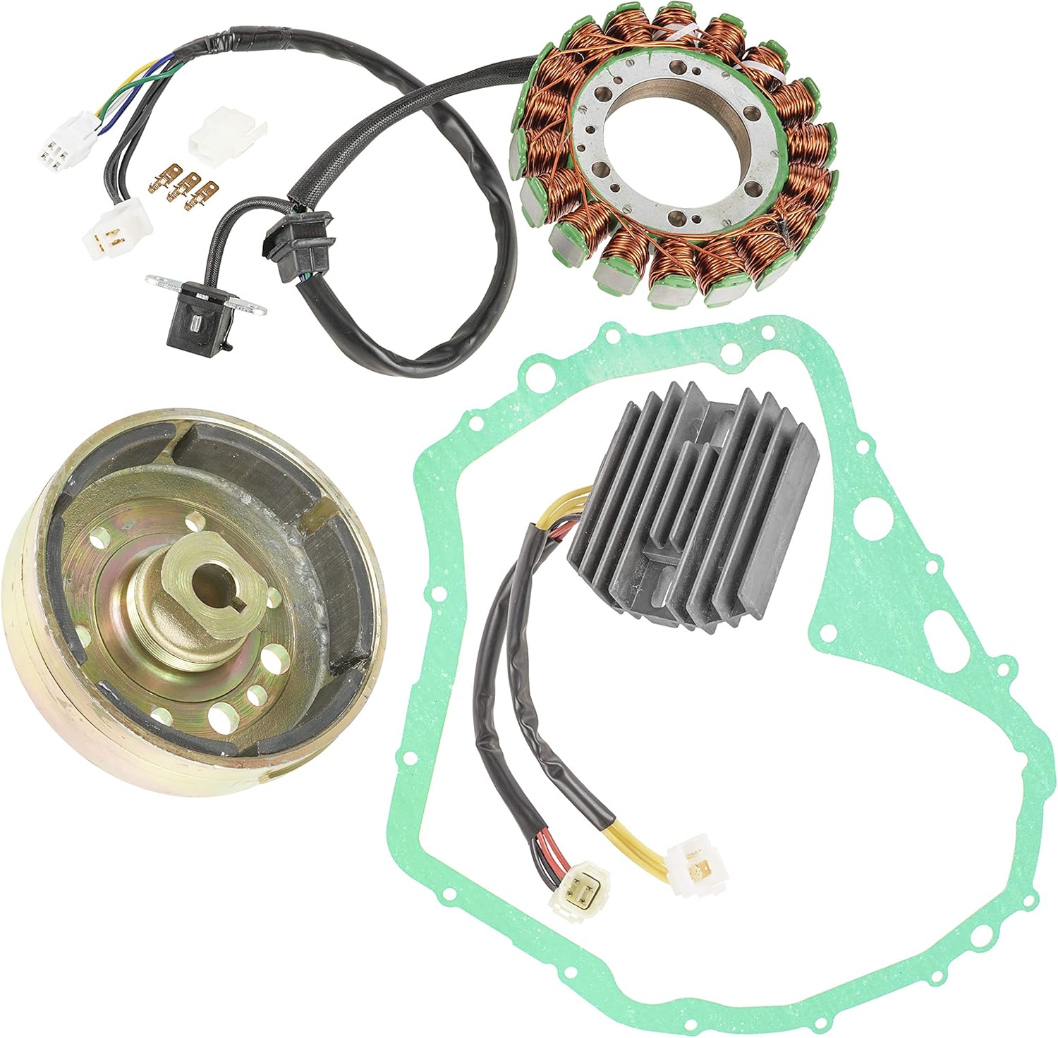 Caltric Stator Regulator Rectifier Flywheel Compatible with Arctic Cat 400 4X4 Manual 2003-2008