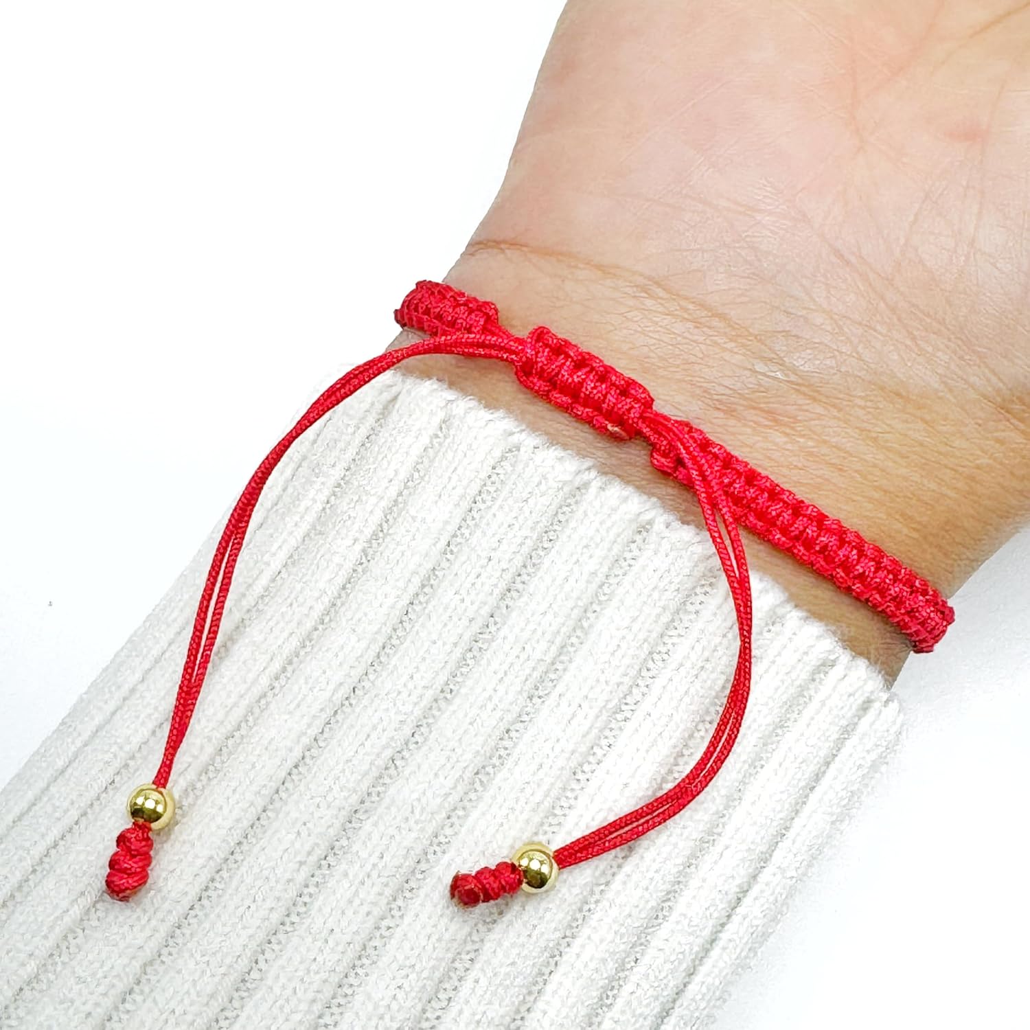 Handmade Lucky Protection Red String Bracelet Evil Eye Hamsa Hand Pendant - Image 7