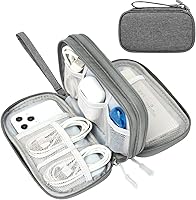 Vista 73 de FYY Organizador para cosas electrónicas, para viajes, para cables, cargadores, celular y auriculares, estuche portátil, impermeable, doble capa
