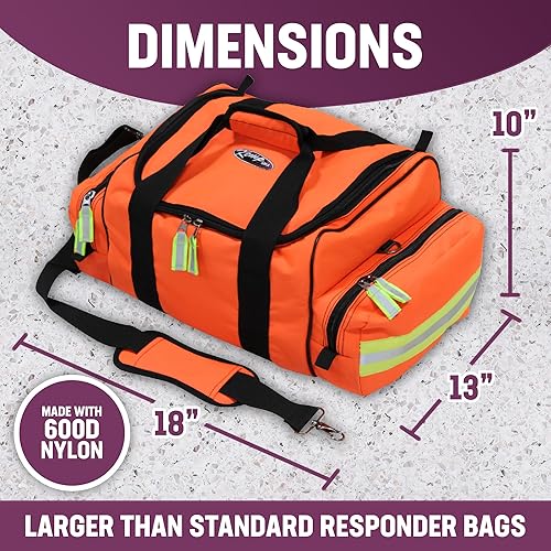 Miniatura 3 de Kemp USA Maxi bolsa de trauma  Kit de primeros auxilios para primeros auxilios EMT  Nylon 600D resistente al agua  Cierre de hebilla con correa
