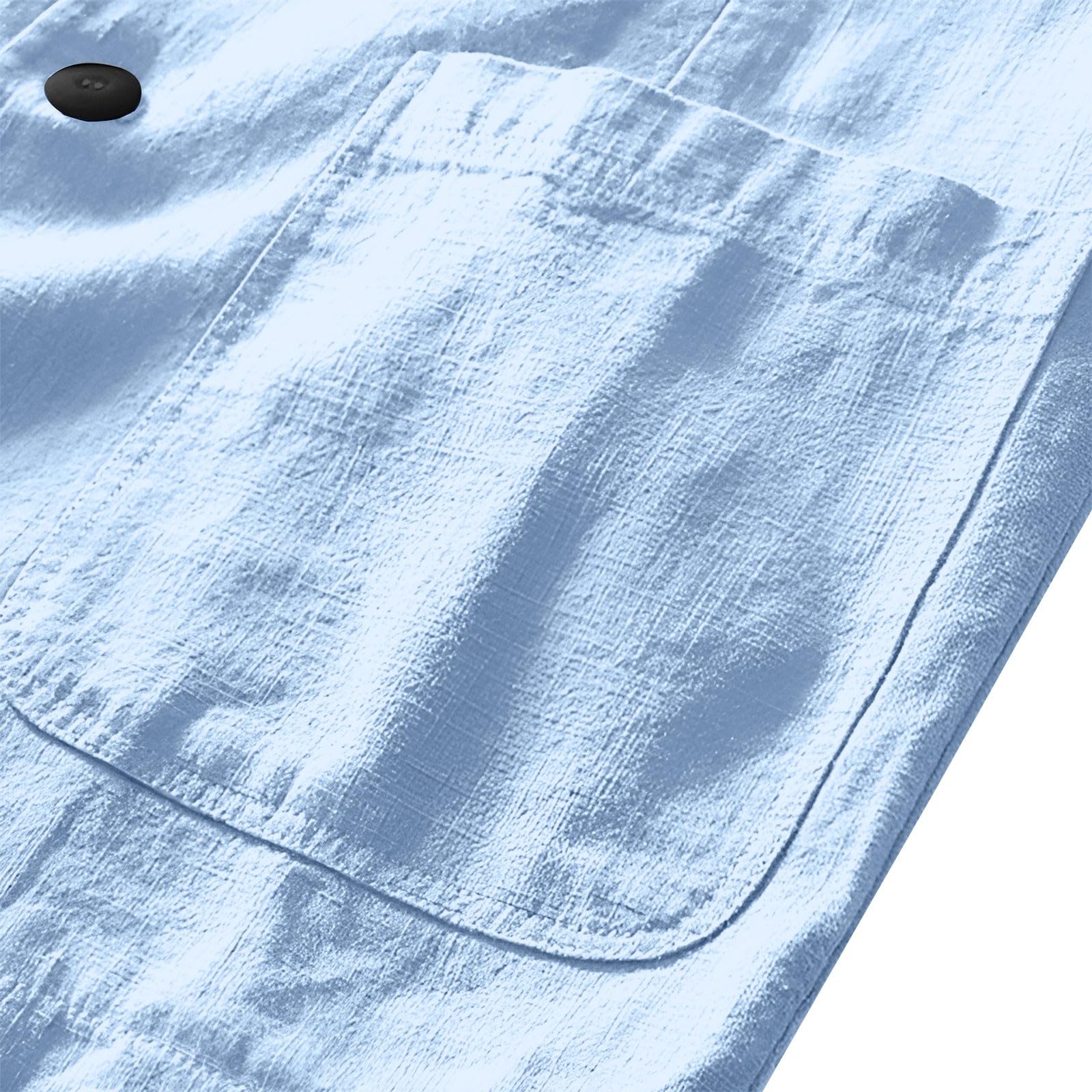 Vestes légères en lin pour homme - Style décontracté - Pour l'été - Légères - Col à revers cranté - Deux boutons - Vêtements d'extérieur - Vêtements de voyage - Vêtements de détente légers