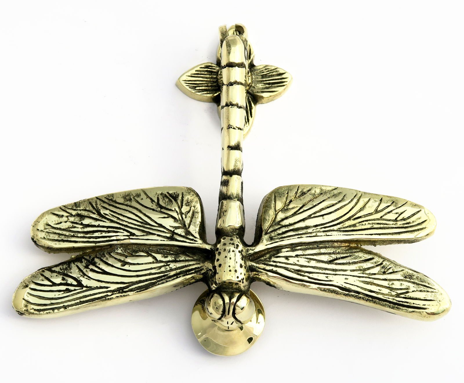In ottone massiccio batacchio a forma di libellula