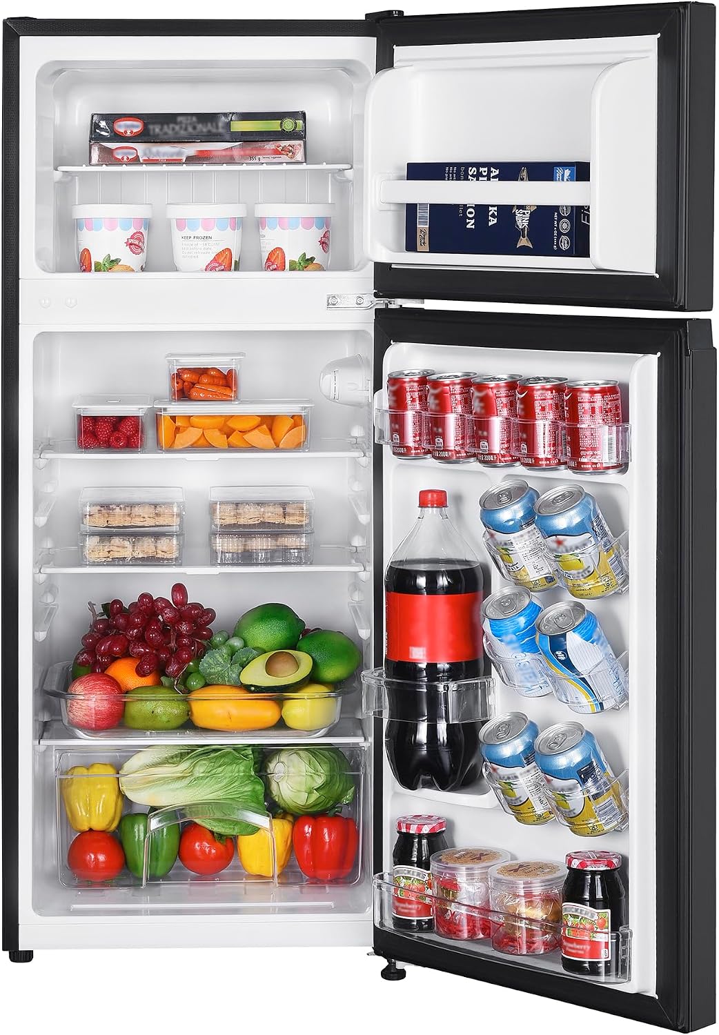 Magic Chef 18.5 in. W, 4.5 cu. ft. 2-Door Mini Refrigerator, with Freezer in Black