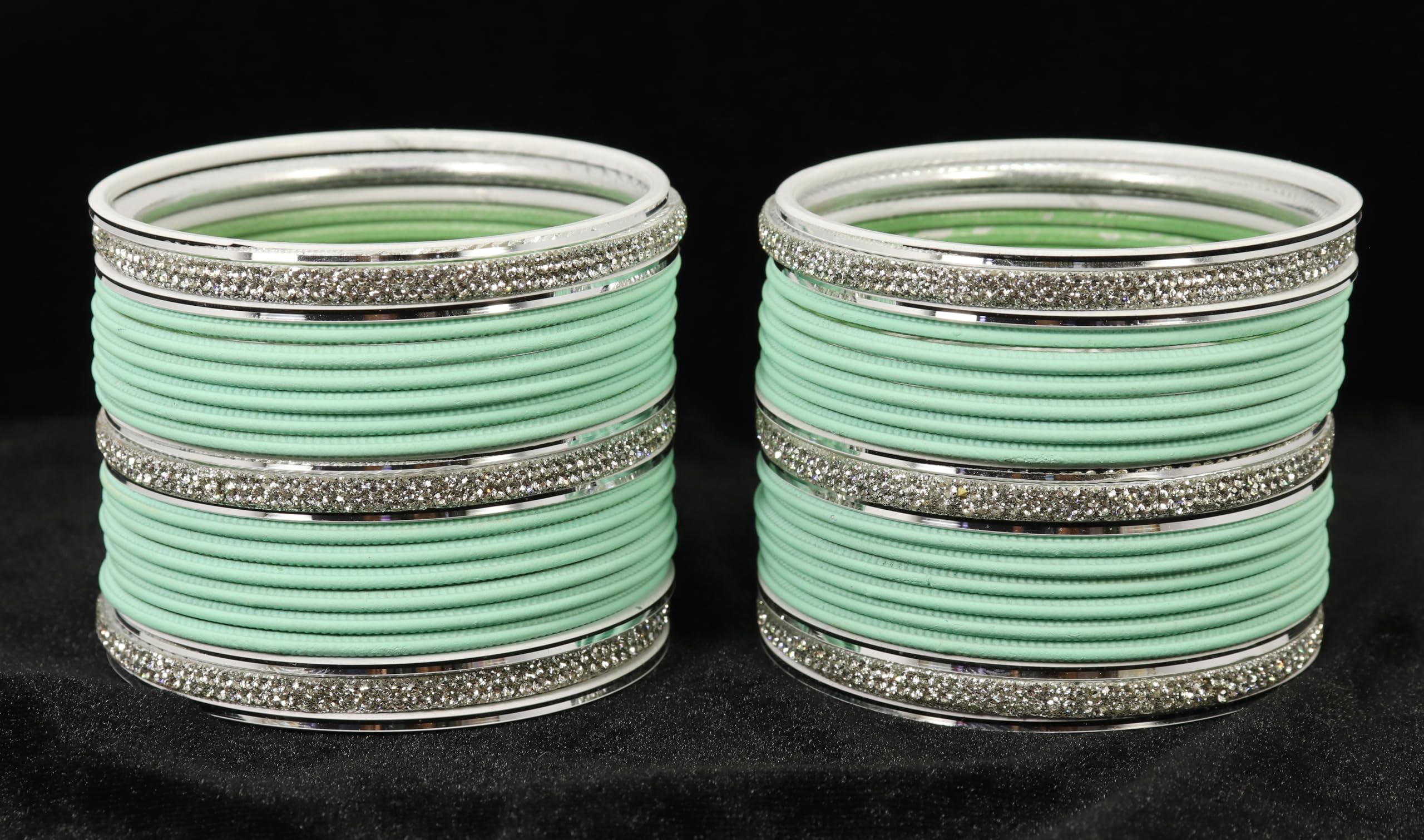 Stylish AD Diamond Stone Bangles Set for Women