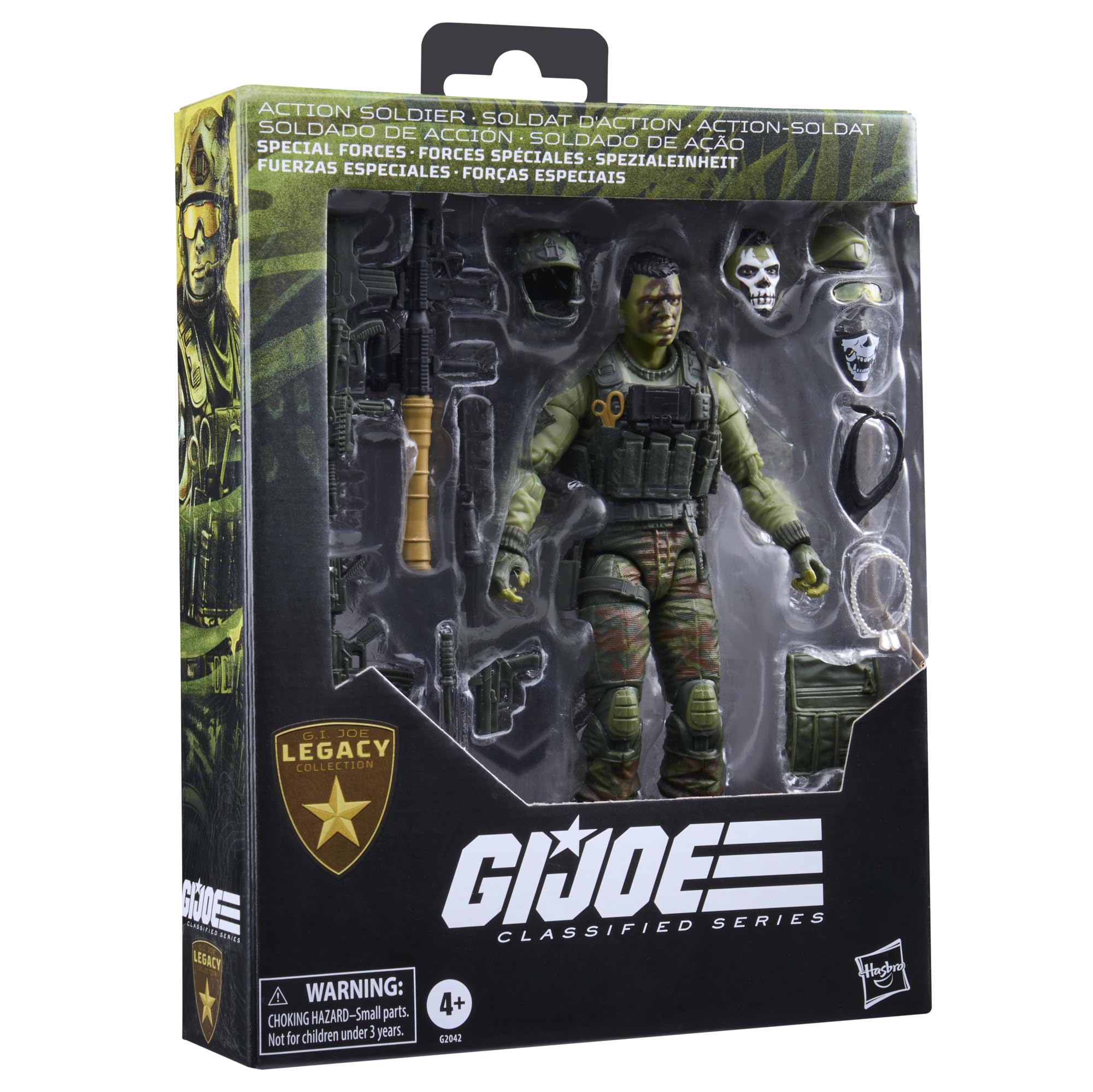 G.I. Joe Classified Series, Legacy Collection, Soldado de acción - Fuerzas Especiales, Set de Figura Coleccionable de 15 cm con 16 Accesorios