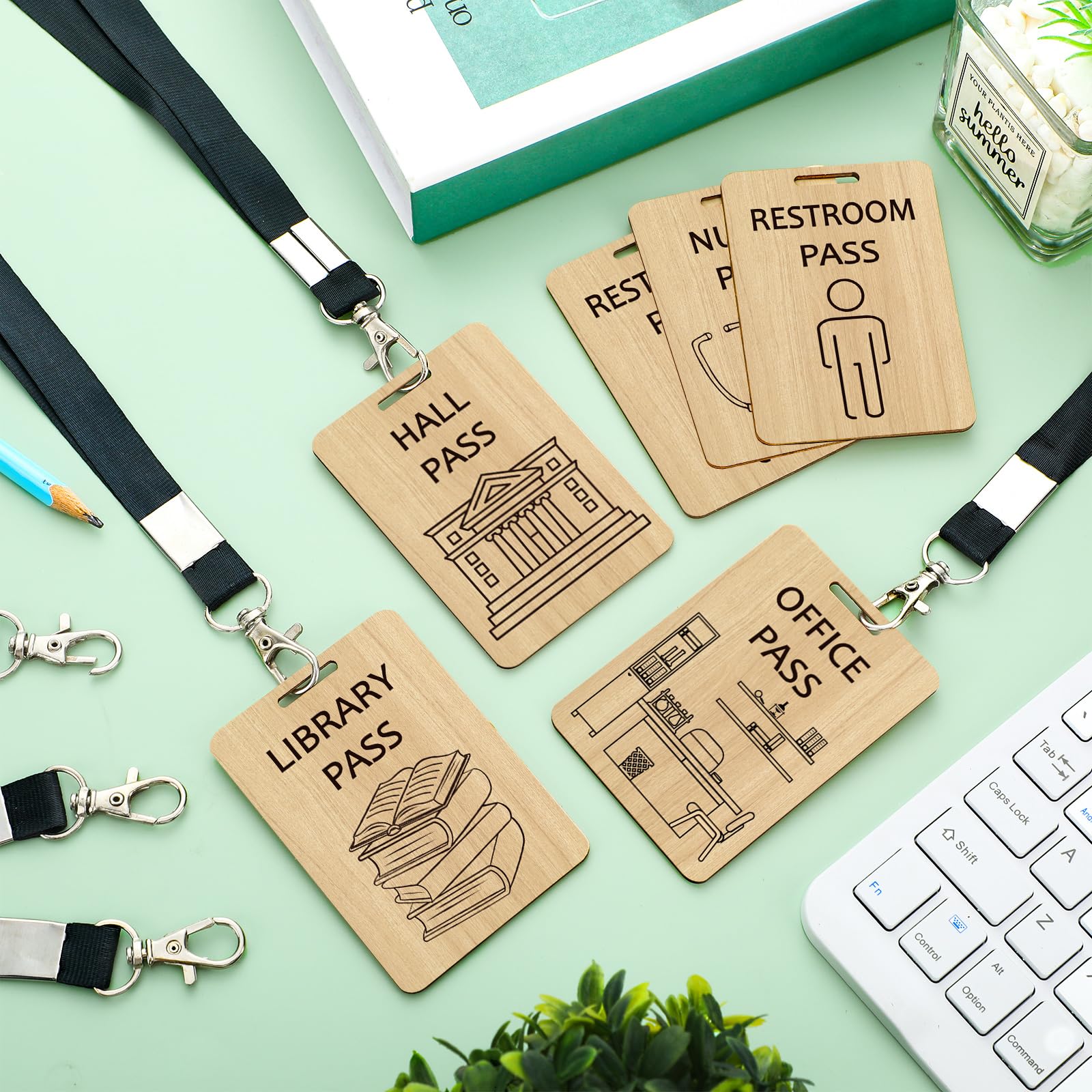 Snapklik.com : Sabary 6 Sets Hall Pass Lanyards And School Passes Set ...